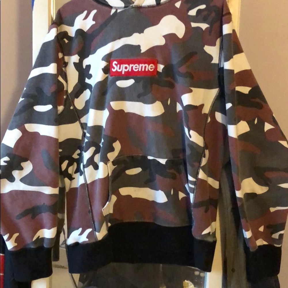Supreme camo box logo hoodie